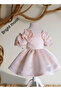 Girl's Satin Balloon Sleeve Orchid Dress
