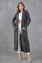 Antresit Knitwear Fabric Double Pocket Shawl Collar Long Antresit Cardigan 5001 - 4
