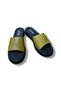Genuine Leather Single Strap High Sole Slippers