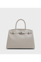Lemercier Textured Twist Lock Satchel Bag