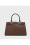 Elizabelle Textured Zippered Satchel Bag