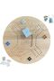 Premium Solid OAK Wooden Board Game, 54 cm Double-Sided, 4-6 Players, with Carrying Ba - 2