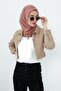 Combed Cotton Bonnet with Neck Covering Feature and Headphone Opening, B-94, Cappuccino - 7