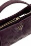 Women's Embossed Monogram Patterned Hand and Crisscross Straps Bag - Pink - 2