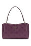 Women's Embossed Monogram Patterned Hand and Crisscross Straps Bag - Pink