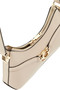 Women's Half Moon Shoulder Bag with Chain Accessories - Off White - 3