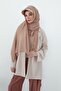 Practical Chiffon Shawl with Combed Cotton Visor, Ss-3, Light Mink - Light Mink - 3