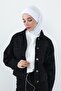 Combed Cotton Bonnet with Neck Covering Feature and Headphone Opening, B-94, White - 8