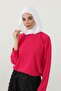 Chiffon Hooded Combed Cotton Bonnet with Neck Covering Feature, B-95, White - White - 4