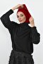 Chiffon Hooded Combed Cotton Bonnet with Neck Covering Feature, B-95, Burgundy - Burgundy - 4