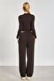 Women's Long Sleeve Modal Two-Piece Set - Bitter Brown - 5