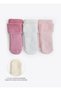 Organic Basic 3-Piece Towel Socks Pink