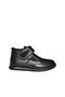 V555070703 Black Genuine Leather Comfort Orthopedic Sole Women's Shoes - 6