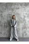 Women's Ribbed Knitwear Double Set Gray - 2