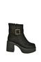 V726446602 black suede thick heeled women's boots - 7