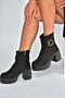 V726446602 black suede thick heeled women's boots - 3
