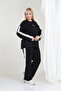 Women's Plus Size Long Sleeve Stripe Detailed Osho Style Modal Fabric Set - 5