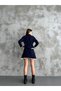 Women's Knitwear Buttoned Polo Neck Skirt Suit - 4