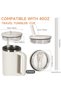 Compatible with Quencher, 1.18 Liter Spill-Proof Leak-Proof Plastic Lid with Straw, 1 Piece - 8