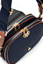 Multi-Compartment Faux Leather Women's Crossbody Bag Dave Navy Blue - 4