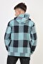 Hooded Zippered Plaid Patterned Long Sleeve Boys Cardigan - 7