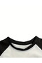 تي شيرت أبيض مطبوع بأكمام طويلة من Pinterest Design Reglan - 4