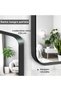 ® Rectangular Mirror, Rounded Edges, HD Reflection, Premium Glass, 75x55 cm, Black - 3