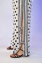 3330569 Women's Plus Size Polka Dot Lace Detail Pants White - 7