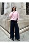 Oversize Soft Textured Bearded Knitwear Sweater 2616 - Pink - 5