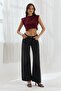 Omzu Padded Crop Blouse Bordo - 2