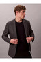 Men's 100% Wool Regular Fit Ribbed Round Neck Ck Logo Embossed Long Sleeve Knitted Navy Blue Sweater - 3
