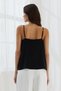 Strappy Neckline Satin Blouse Black - 5