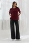 Bordeaux oversize t-shirt with ribbon - 4