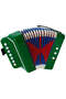 Acordeon de jucărie, verde, 9424 - 3