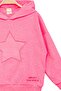 Girl's Hooded Pink Sweatshirt - Star Patterned Letter Embroidered Kids Sweatshirt - 2