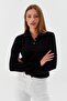 Polo Neck Soft Sweater Black - 2
