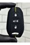 Peugeot 208 308 408 508 2008 3008 5008 Honeycomb Pattern Smart Key Case Cover Black Yellow - 3