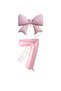 Best Pink Color Bow Number Foil Balloon Set Age 7
