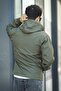 Barky Waterproof Zipper Detailed Lined Men's Hooded Seasonal Coat Raincoat - 6