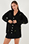 Oversize Fit Patterned V-Neck Knitwear Cardigan Cardigan 4616193 - 6