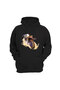 Classic Motorcycle Printed Vintage Old Motor 3 Thread Thick Raised Kangaroo Pocket Sweatshirt