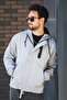 Barky Waterproof Zipper Detailed Lined Men's Hooded Seasonal Coat Raincoat