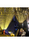 LED Fairy Waterfall String Lights, Connectable Ceiling Hanging Twinkle, Warm White 5x0.5M - 3