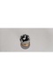 5Pcs Round Polymer Knob Single Hole Black Rose Gold Wardrobe Drawer Cloakroom Furniture Handle - 5