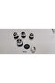 5Pcs Round Polymer Knob Single Hole Black with Rose Black Cabinet Drawer Wardrobe Furniture Handle - 4