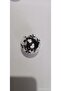 5Pcs Round Polymer Knob Single Hole Black Rose Wardrobe Drawer Cloakroom Furniture Handle - 4