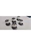 5Pcs Round Polymer Knob Single Hole Black Rose Smoked Cabinet Drawer Wardrobe Furniture Handle - 2