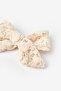 Cream Lace Bow Girl's Clip Buckle - 2