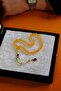Wrist-Length Silver Crescent and Star Design Fire-I Crimped Amber Prayer Beads - 4