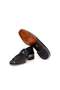 Black Color Laceless Genuine Leather Patent Leather - Suede Men's Shoes - 3
